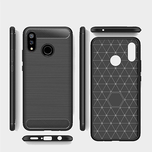 Husa telefon Silicon Samsung A30 a305 A20 a205 black carbon - Image 3