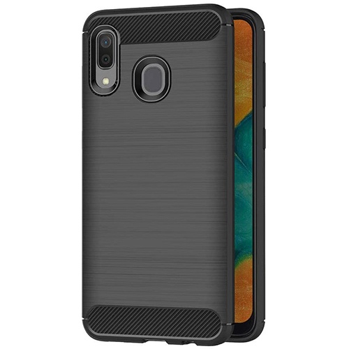 Husa telefon Silicon Samsung A30 a305 A20 a205 black carbon