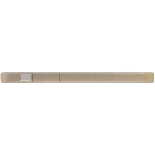Husa telefon Bumper Plastic iPhone 5 5s SE gold&white Muvit - Image 3