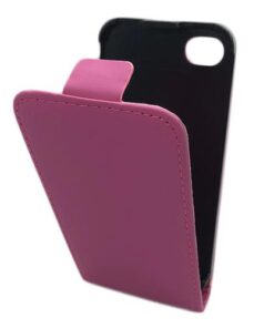 Husa telefon Flip Vertical iPhone 4 pink