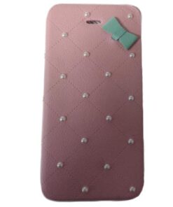 Husa Telefon Flip Book iPhone 5 5s SE Pink Pearls