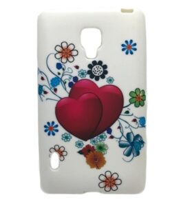 Husa Telefon Silicon LG Optimus L7 II hearts white