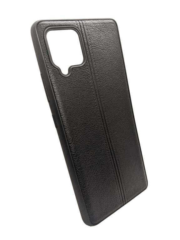 Husa Telefon Silicon Samsung A42 5G a426 Black Leather - Image 4