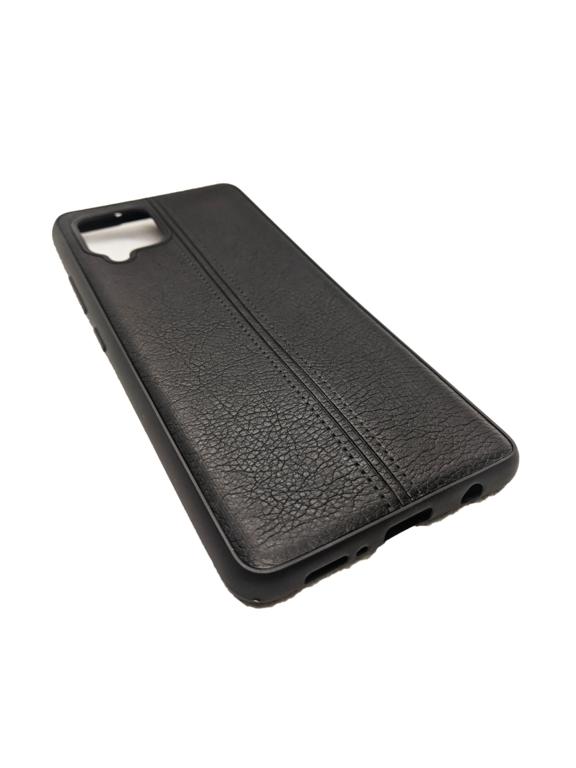 Husa Telefon Silicon Samsung A42 5G a426 Black Leather - Image 3