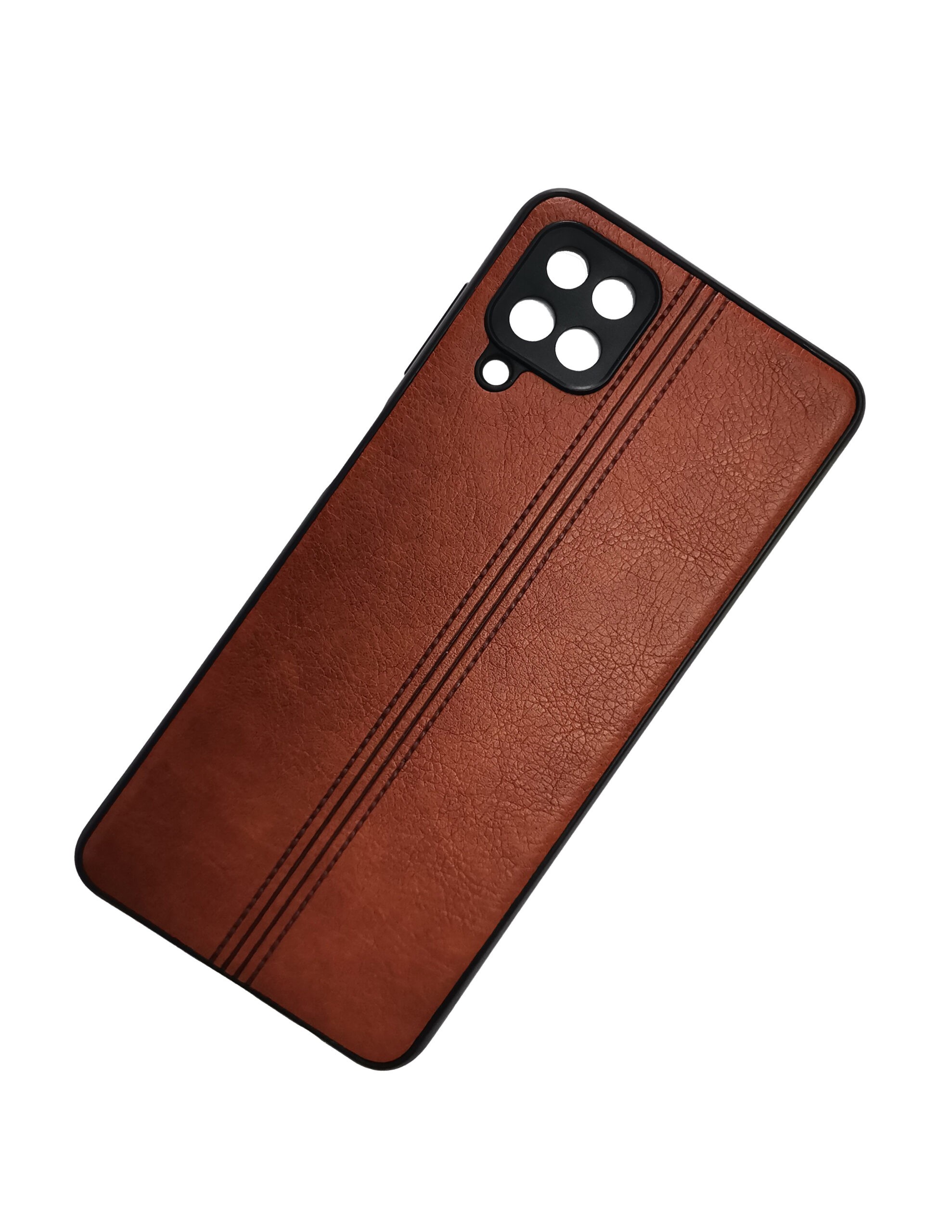 Husa Telefon Silicon Samsung A12 Samsung M12 Brown Leather - Image 3