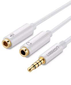 Cablu Adaptor Audio Jack 3.5mm Tata la 2xJack 3.5mm Mama Ugreen av141 0.25m