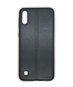Husa telefon Silicon Samsung A10 a105 M10 m105 black leather