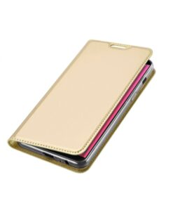 Husa Samsung J8 2018 j810 A6+ A605 Flip Book Gold