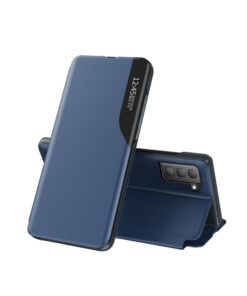 Husa Samsung S21 FE 5G g990 Flip Book Smart View Albastru Inchis
