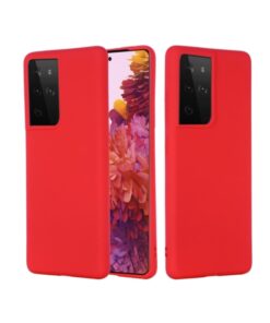 Alternative view of Husa Samsung S21 Ultra g998 5G Silicon Matte Rosu