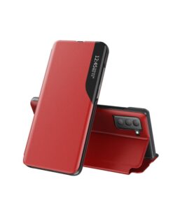 Alternative view of Husa Samsung S21 FE 5G g990 Flip Carte Smart View Rosu