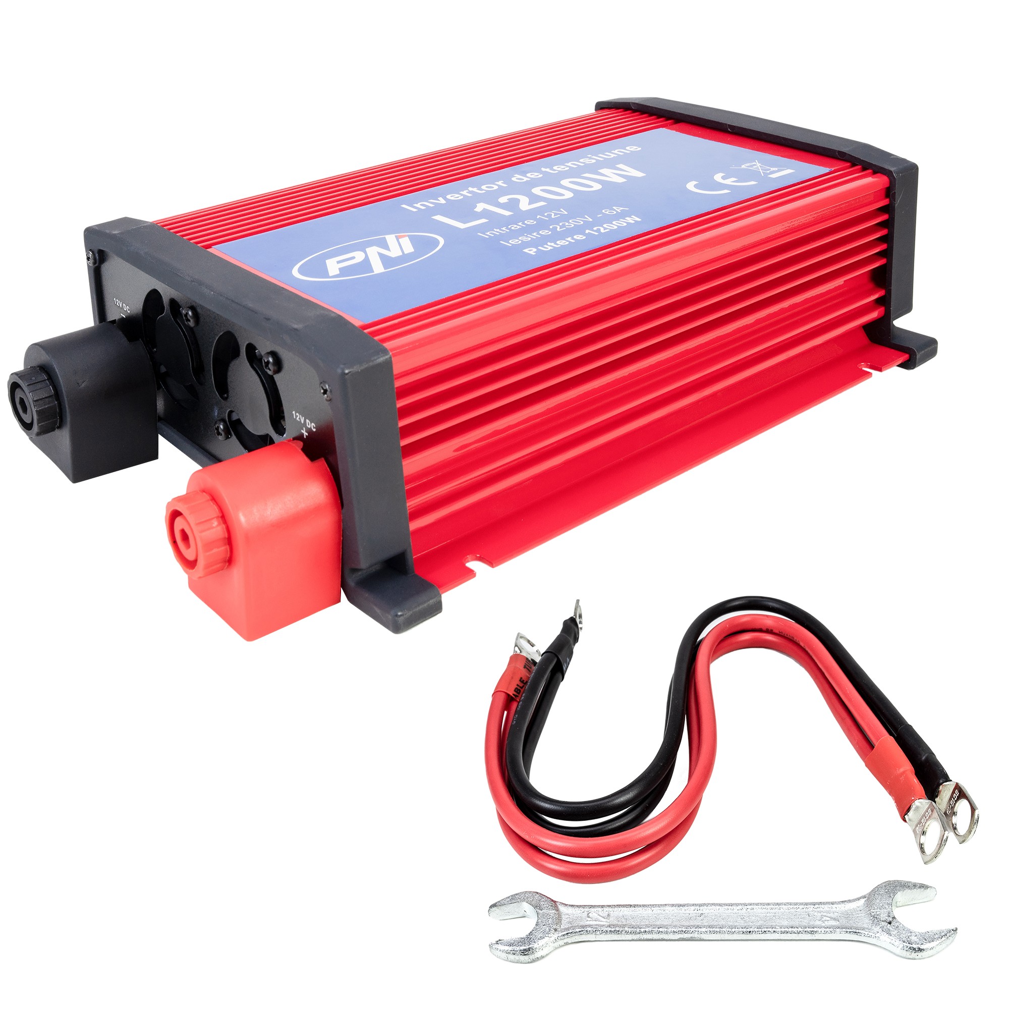 Invertor de tensiune PNI L1200W alimentare 12V iesire 230V Camion Autoturism Autocar - Image 4