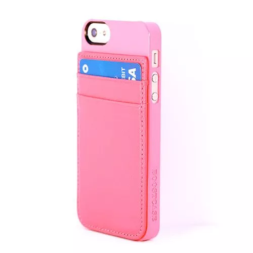 Husa iPhone 5 iPhone 5s iPhone SE Plastic Pink Card Holder - Image 2
