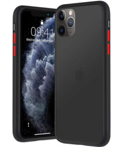 Husa iPhone 14 Pro Max 6.7 Silicon+Plastic Colored Red Buttons