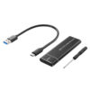Carcasa rack SSD M2 SATA USB 3.1 + Cablu USB C - Image 2