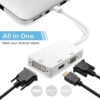 Cablu Video Adaptor Mini DisplayPort la HDMI DVI VGA - imagine 2