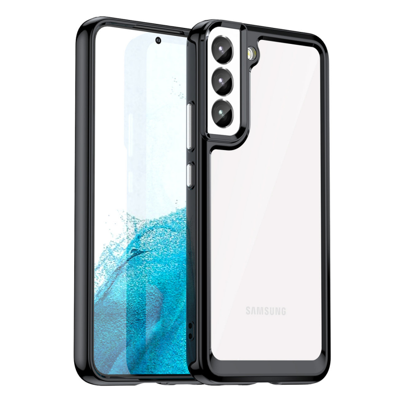 Husa Samsung S23 5G s911 Plastic Negru + Transparenta