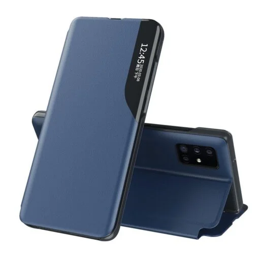 Husa Samsung A14 4G a145 A14 5G a146 Flip Smart View Albastru - Image 2