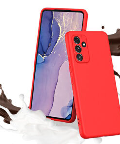 Alternative view of Husa Samsung A54 5G a546 Silicon Matte Rosu
