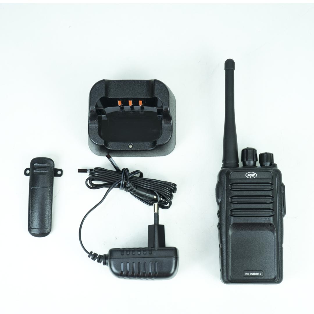 Statie radio PMR Walkie Talkie portabila profesionala PNI R15 CTCSS si 104 DCS ASQ - Image 9