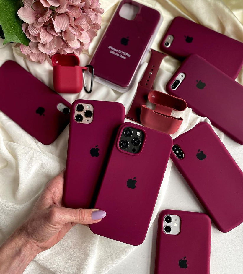 Husa iPhone 15 Pro Max 6.7 Silicon Liquid Dark Rose - Image 3
