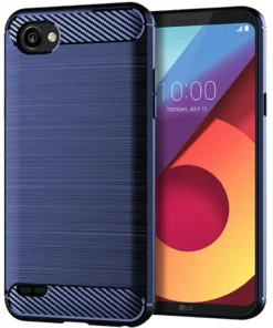Husa Silicon Carbon LG Q6 Albastru Inchis