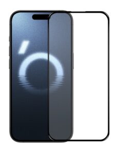 Alternative view of Folie Sticla Tempered Glass iPhone 16 Plus 6.7 4D/5D Full Glue Fullcover Negru