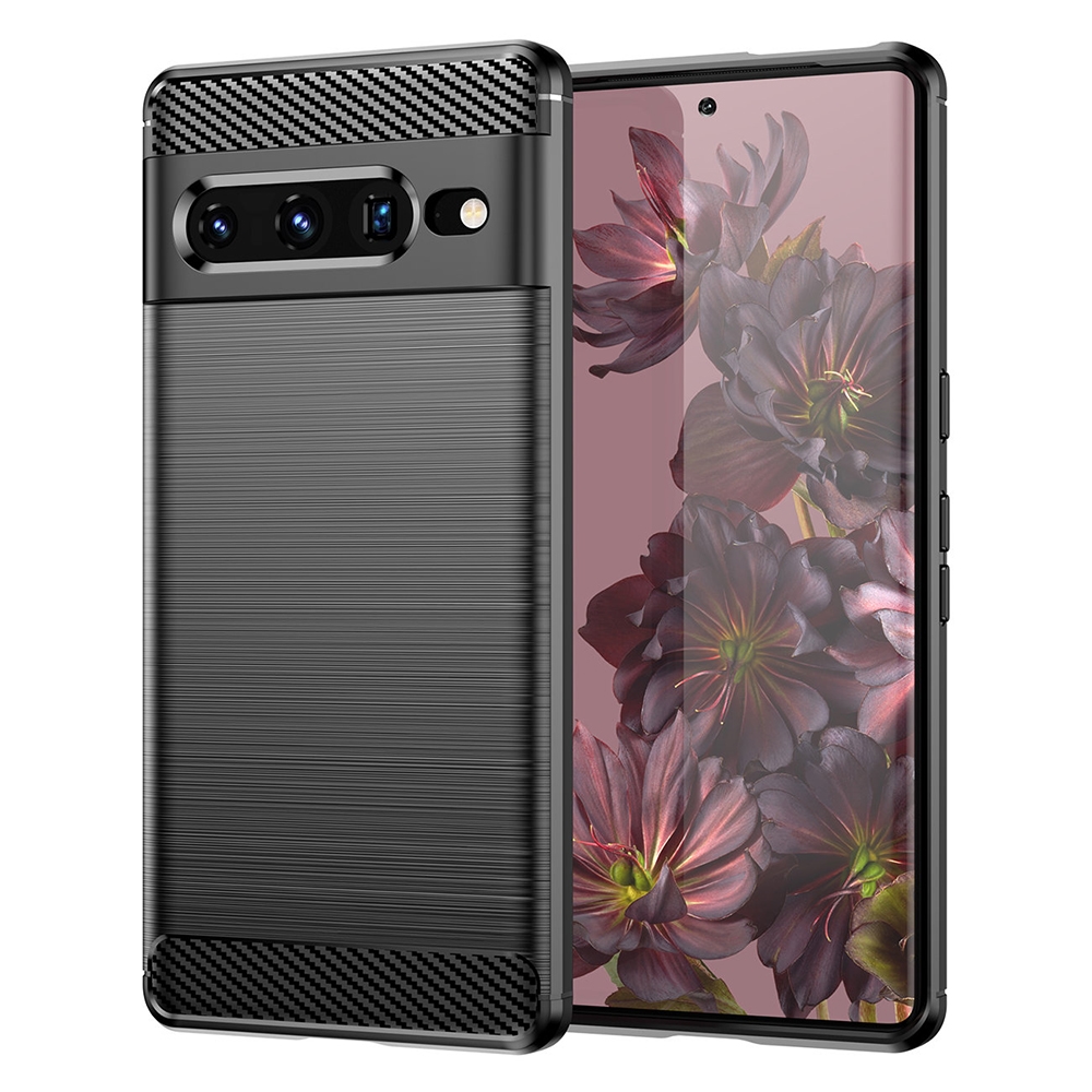 Husa Google Pixel 7 Pro Techsuit Carbon Silicon Negru