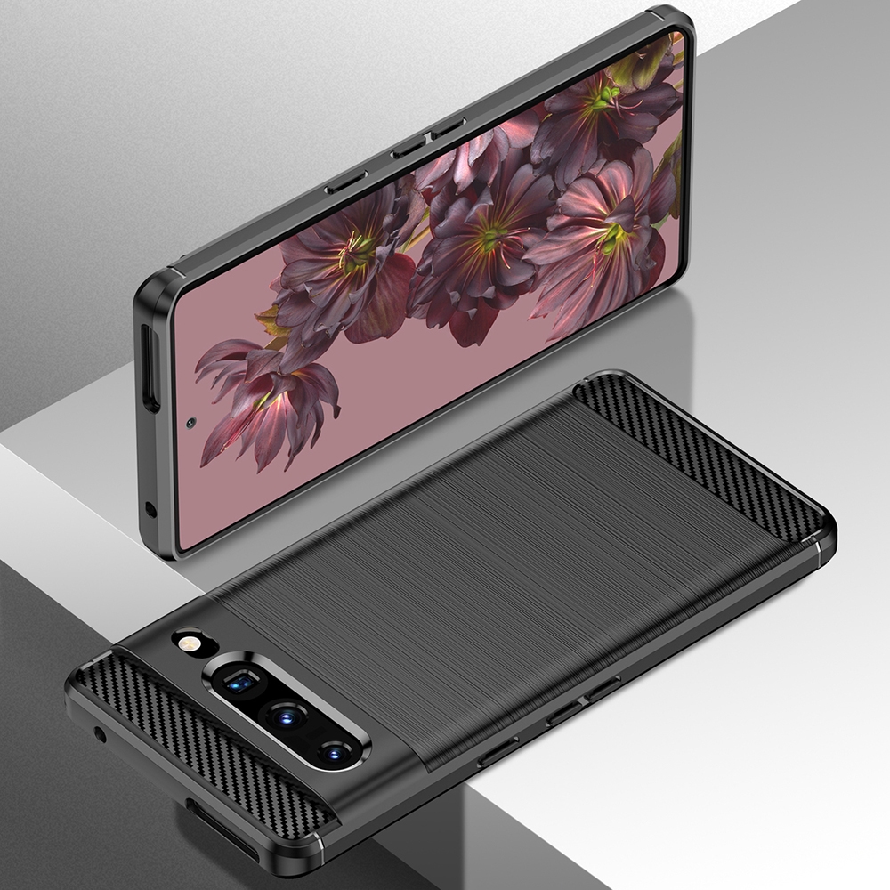 Husa Google Pixel 7 Pro Techsuit Carbon Silicon Negru - Image 3