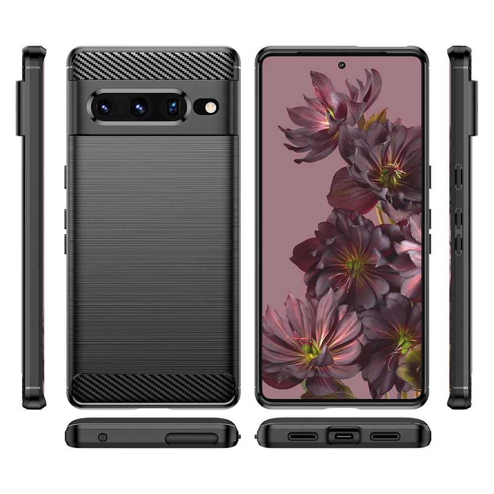 Husa Google Pixel 7 Pro Techsuit Carbon Silicon Negru - Image 5