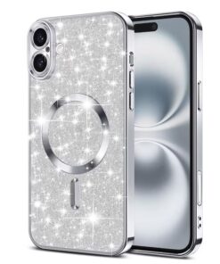 Husa iPhone 16 Plus Magsafe Sclipici Techsuit Transparenta