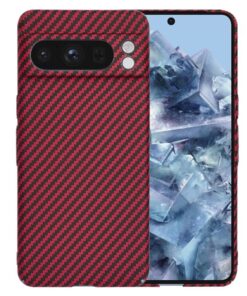 Husa Plastic Google Pixel 8 Pro Techsuit Carbon Rosu & Negru