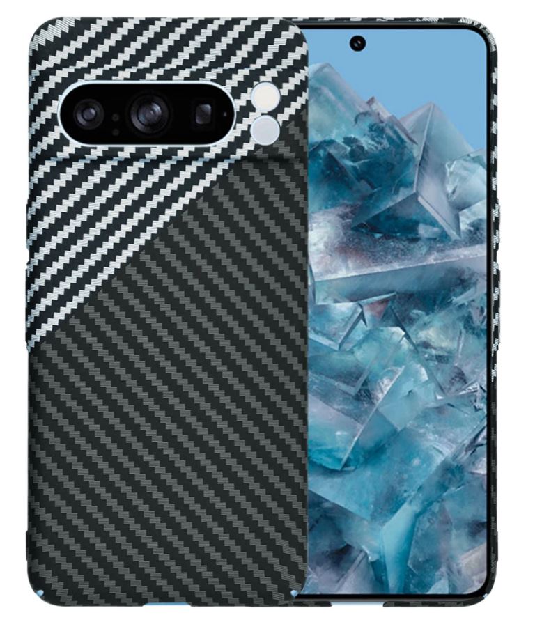 Husa Plastic Google Pixel 7 Pro Techsuit Carbon Alb & Negru