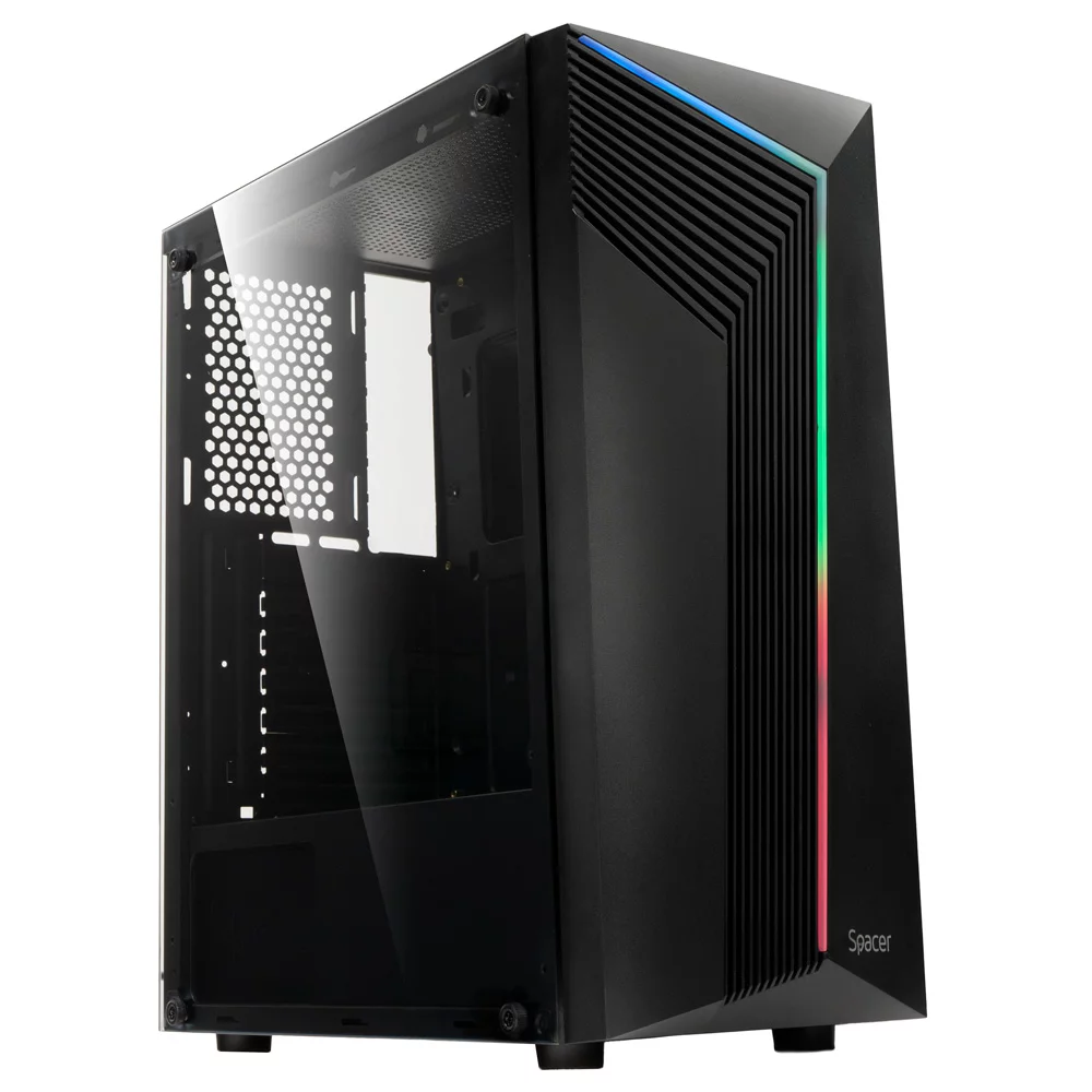 Carcasa SPACER WARRIOR, Middle Tower, ATX, fara sursa, sticla securizata