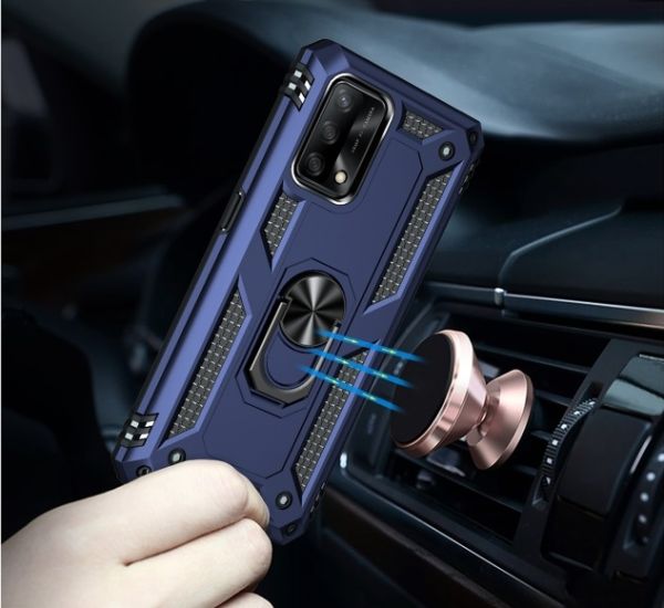 Husa Oppo Find X2 Pro Plastic antishock Inel Albastru - Image 4