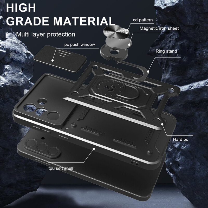 Husa Samsung A26 5G a266 Plastic Antisoc Armour Neagra - Image 4
